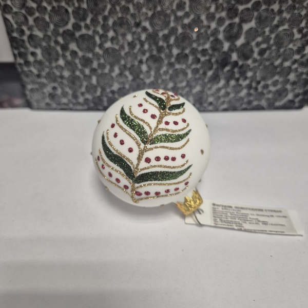 Фигура новогодняя ШАР, стекло, 6 см, асс/3, арт. AVG119100 (только самовывоз)