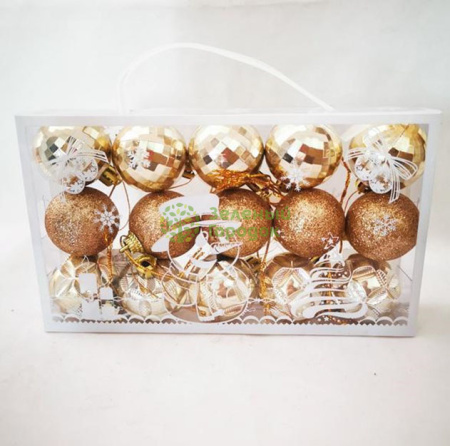 Елочное украшение «ШАР» (4см, набор 15 шт) DE22-003