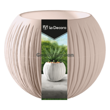 Кашпо сфера мини пластик пудровый 0,3л