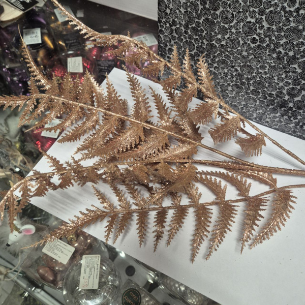 Ветвь искусственная для декора с блеском, пластик, 69 см, асс/3, арт. ANM101760 (только самовывоз)